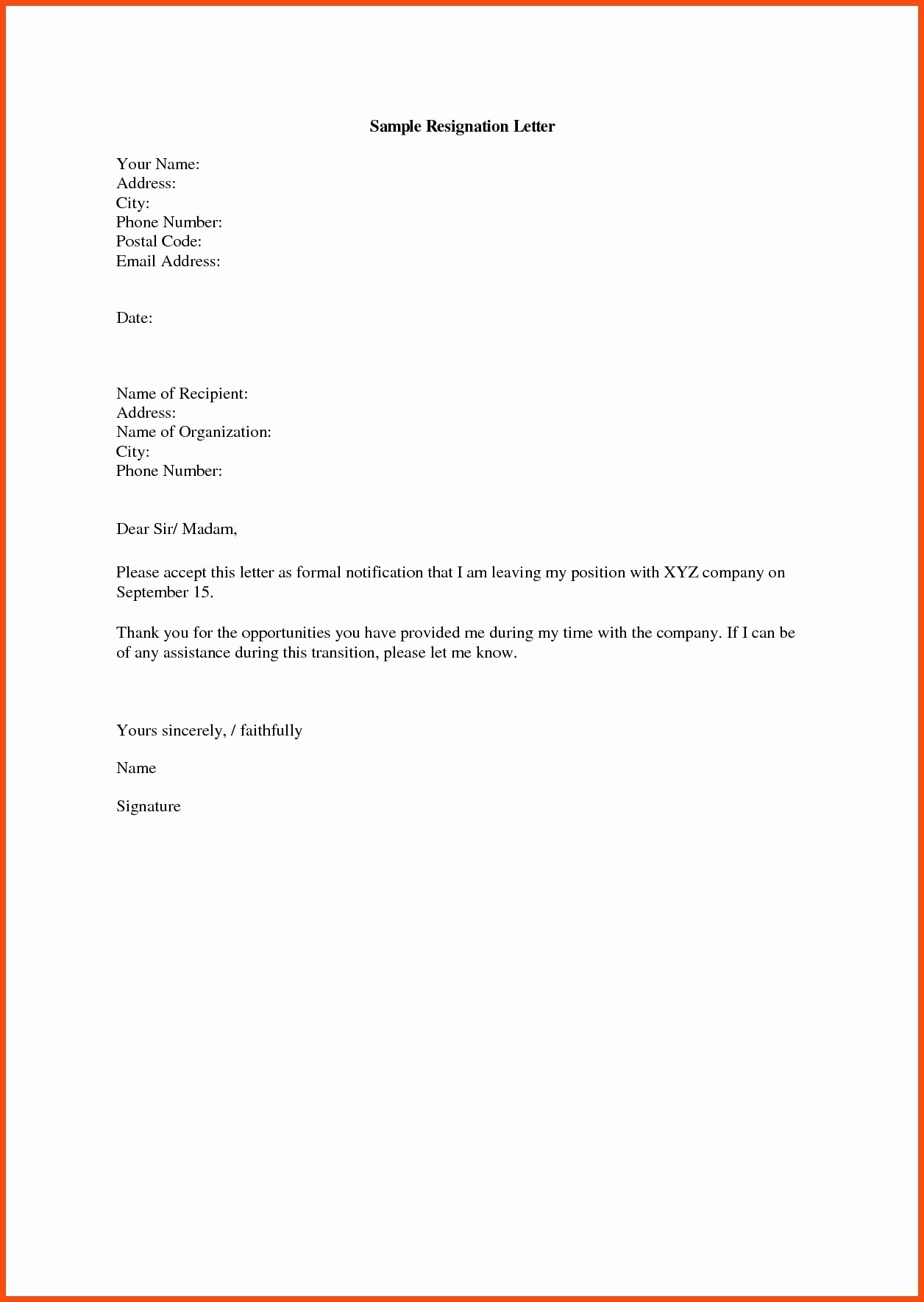 Format A Letter In Word Fresh Resignation Letter format In Microsoft Word Fresh Letter