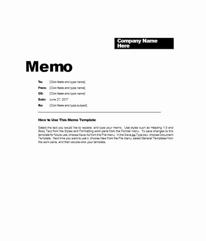 Format Of A Business Memorandum Best Of Business Memo Templates 40 Memo format Samples In Word