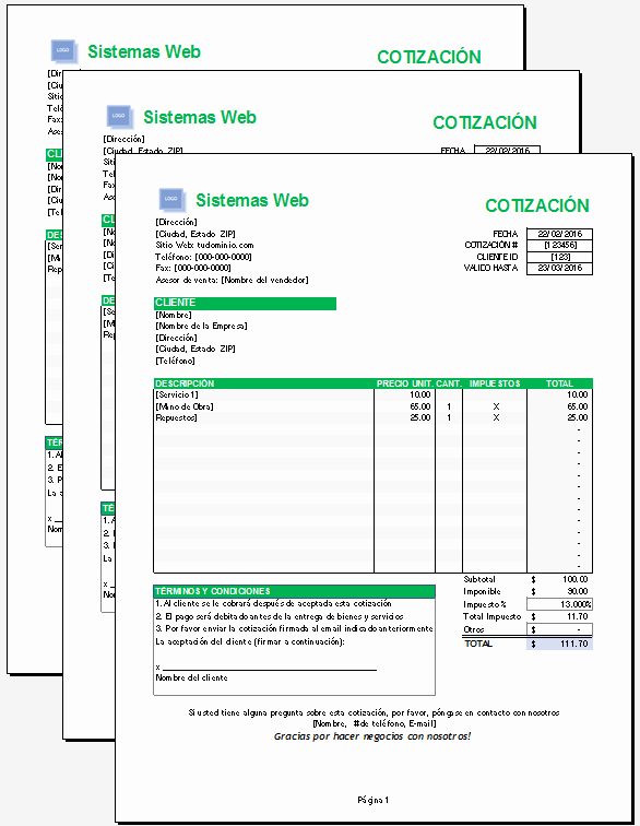 50 Formato De Cotizacion En Word 2833