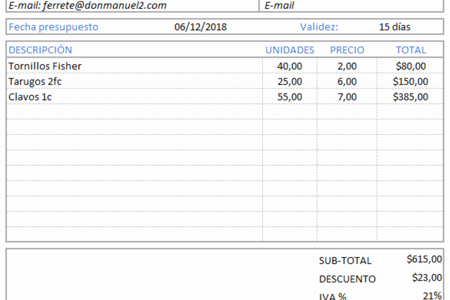 Formato Para Cotizar En Excel Beautiful Planillaexcel Descarga Plantillas De Excel Gratis