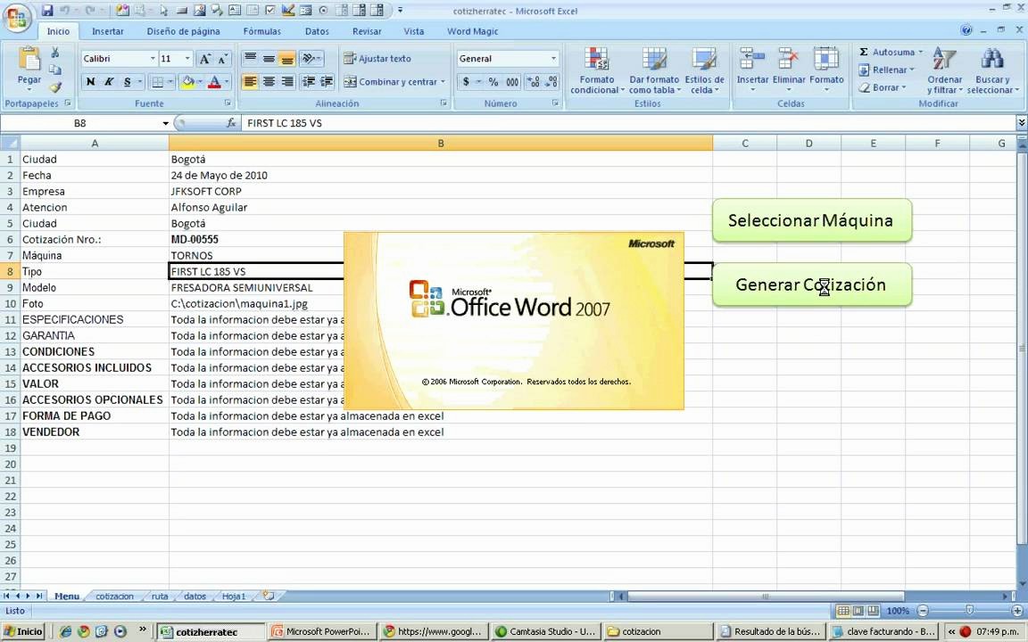 Formato Para Cotizar En Excel Elegant Prototipo Generando Cotizaciones Con Excel Word Muy