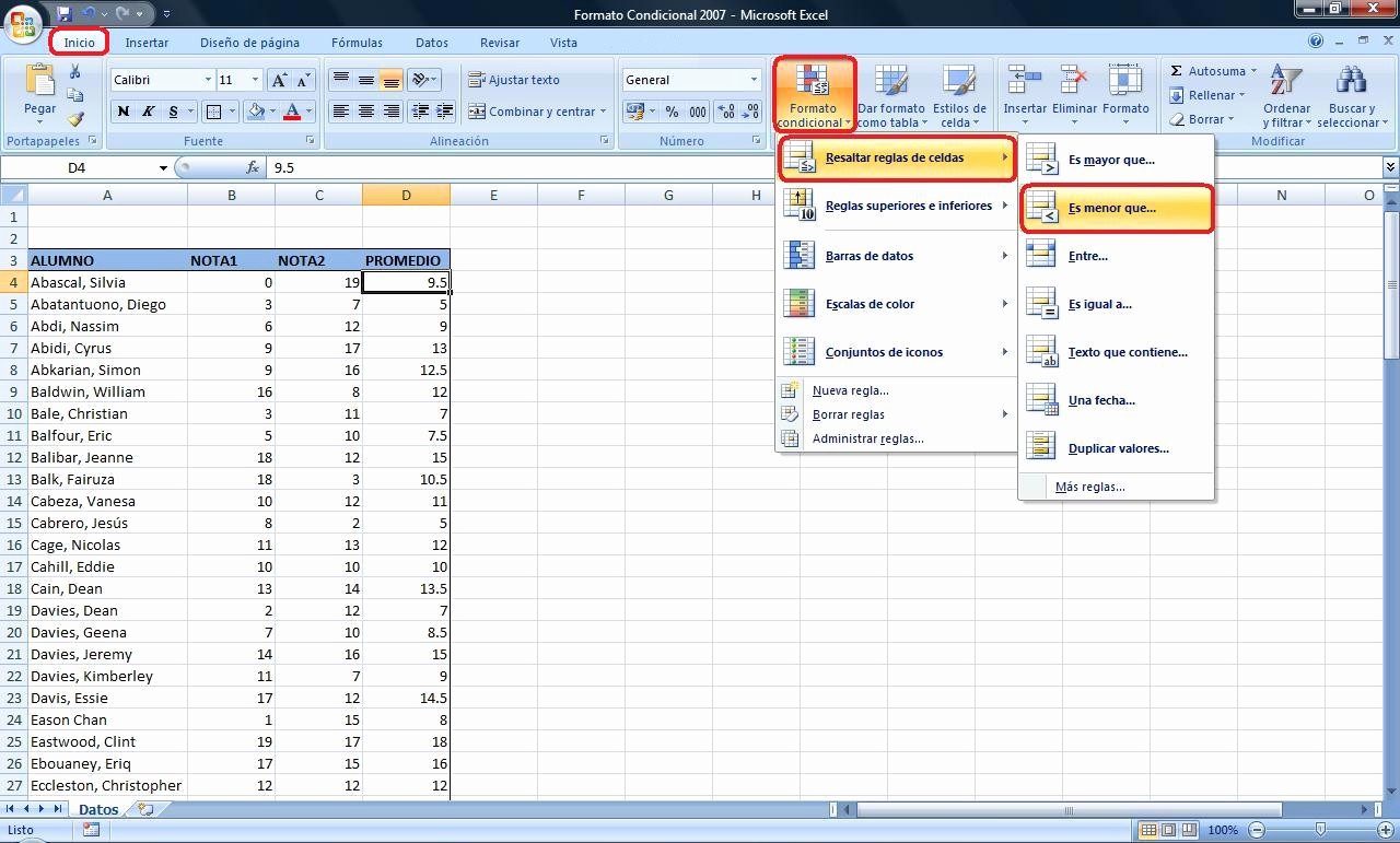 Formato Para Cotizar En Excel New O Dar formato Condicional En Excel 2007