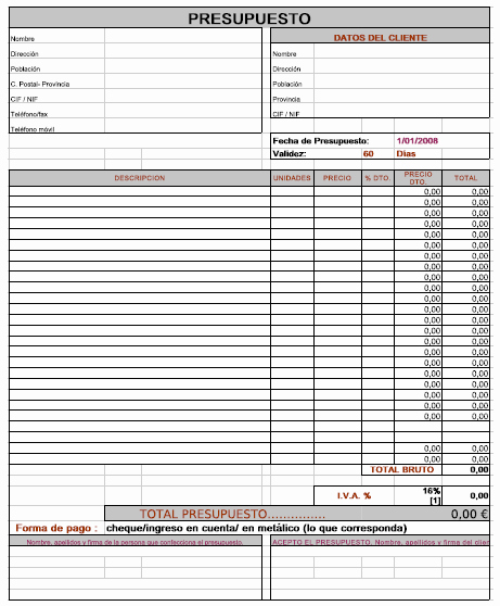 Formato Para Presupuesto En Excel Inspirational Resultado De Imagen Para formatos De Presupuestos