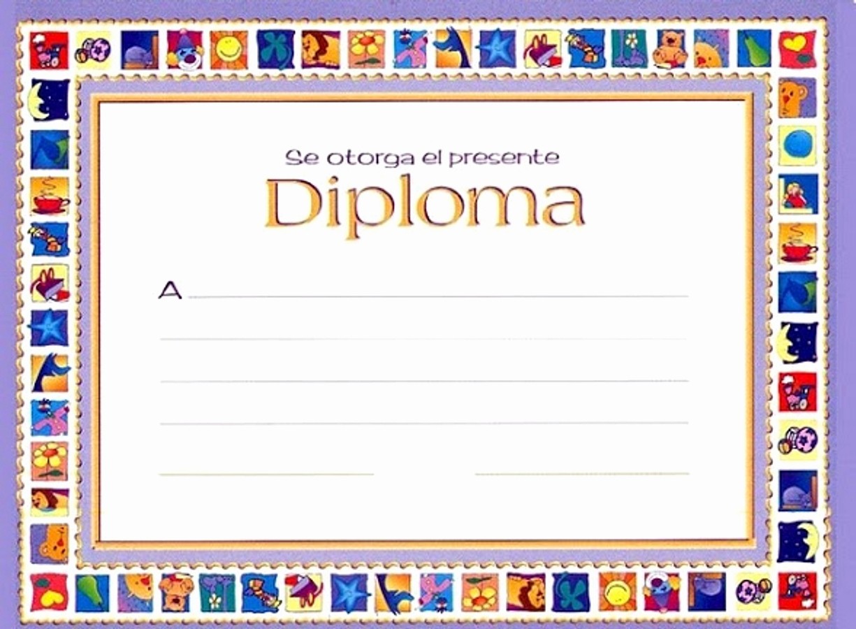 Formatos De Diplomas Para Modificar Beautiful Diplomas Infantiles Escolares Para Niños Para Imprimir Gratis