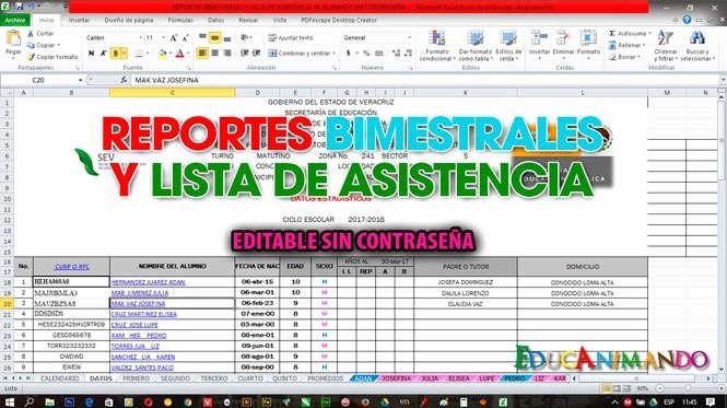 Formatos De Excel Para Reportes Unique formato En Excel Reportes Bimestrales Y Lista De