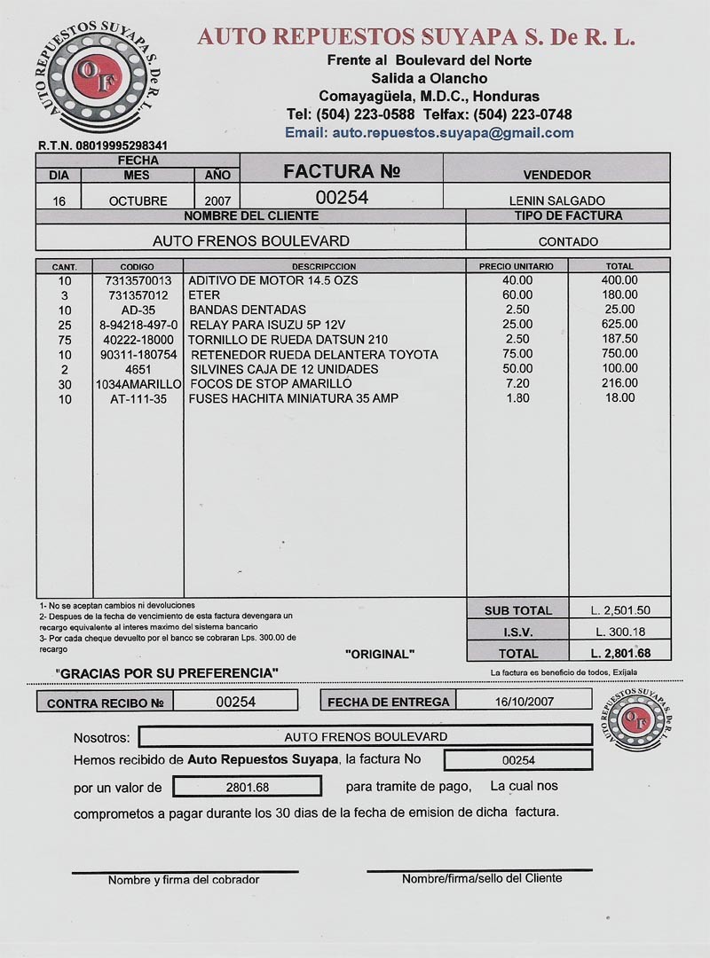 Formatos De Facturas En Excel Fresh Informatica 2° L N Facturas Excel