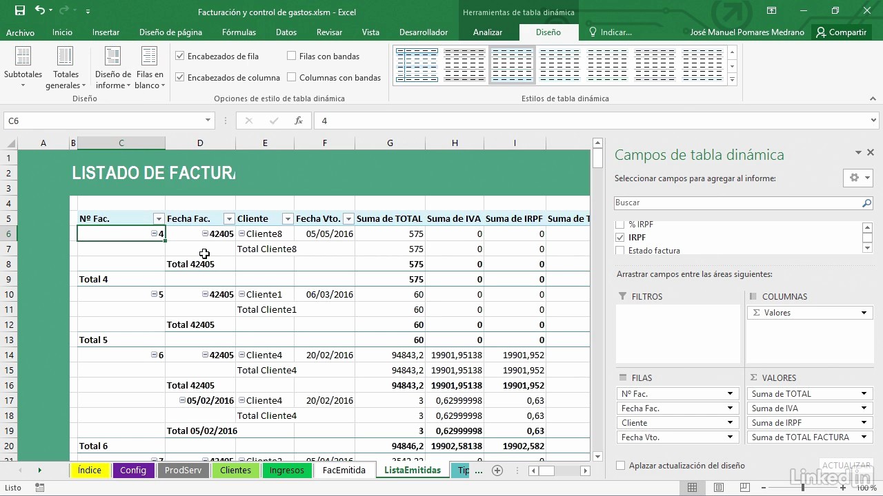 Formatos De Facturas En Excel Lovely 7 Cómo Generar Un Listado De Facturas Emitidas Con Excel