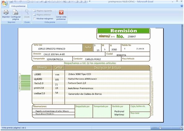 Formatos De Remision En Excel Awesome Imprimir formatos Preimpresos Imprima Facilmente formatos
