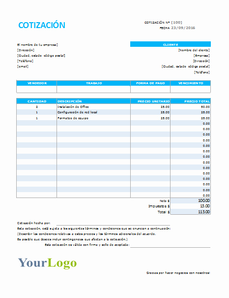 Formatos Para Cotizaciones En Excel Luxury Plantilla De Cotización De Servicios Excel 4166