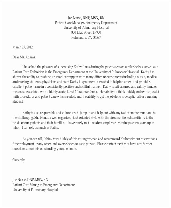 Formats for Letter Of Recommendation Best Of 19 Professional Reference Letter Template Free Sample