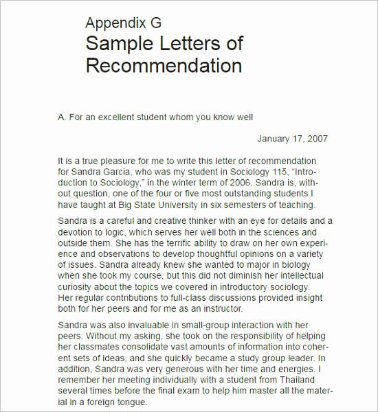 Formats for Letters Of Recommendation New 55 Re Mendation Letter Template Free Word Pdf formats