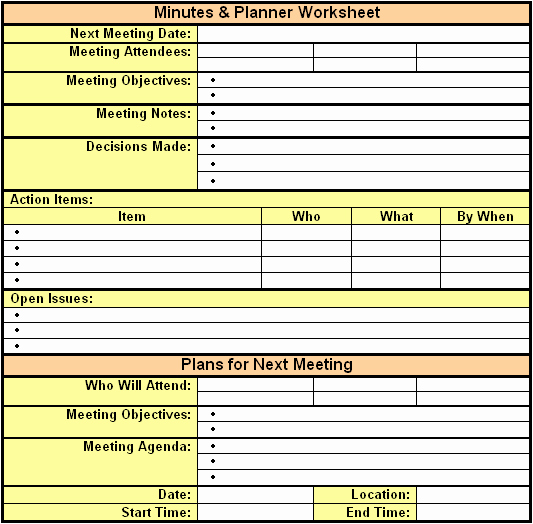 Formats Of Minutes Of Meeting Best Of 6 Meeting Minutes Templates Excel Pdf formats