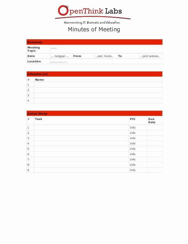 Formats Of Minutes Of Meeting Inspirational software Development Minutes Of Meeting form Template
