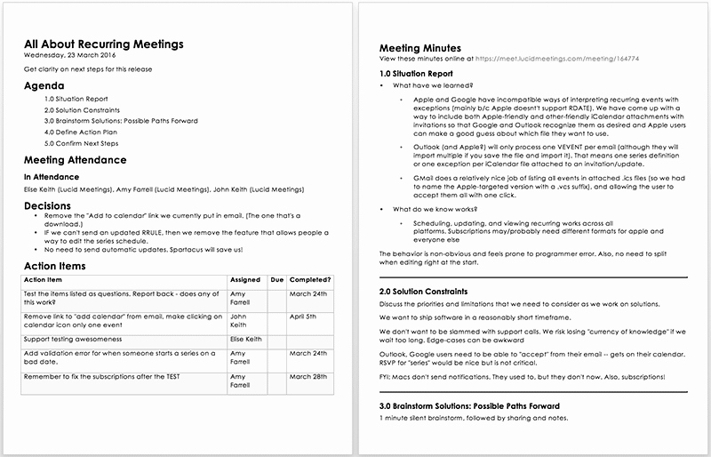 Formats Of Minutes Of Meeting Inspirational the Anatomy Of Meeting Notes that People Will Use