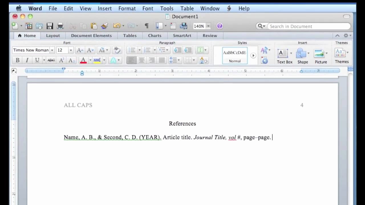 Formatting Apa Paper In Word Beautiful Apa format In Word for Mac