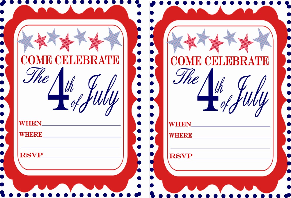 Fourth Of July Party Invitations Elegant Free July 4th Party Printables From 9 to 5 Mom