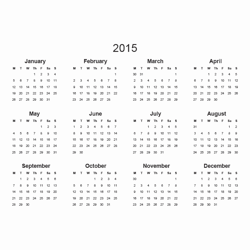 Free 2015 Yearly Calendar Template Beautiful Free Printable Calendar 2018 Free Printable Calendar