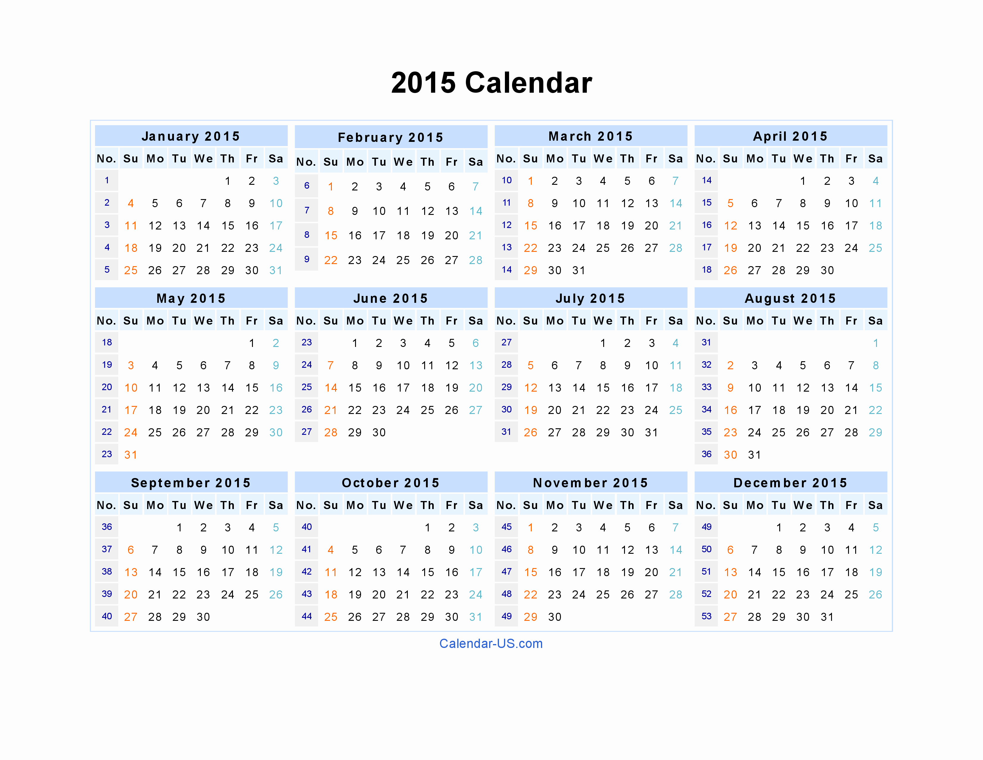Free 2015 Yearly Calendar Template Best Of Free Printable Yearly Calendar 2015 – 2017 Printable Calendar