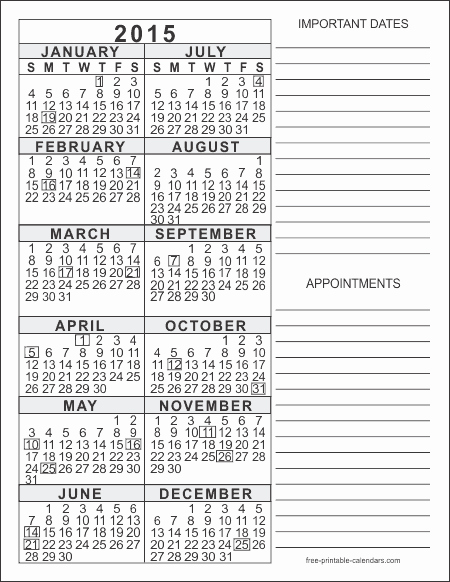 Free 2015 Yearly Calendar Template Lovely 2015 Free Printable Calendars Free Printable Calendars