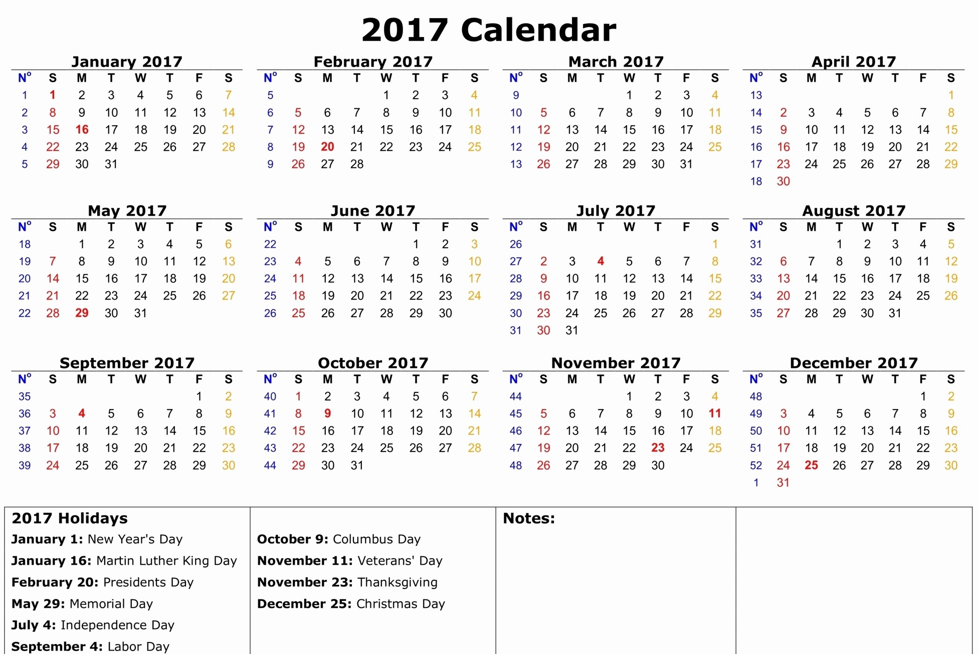 Free 2017 Yearly Calendar Template Best Of Free Calendar Template 2017