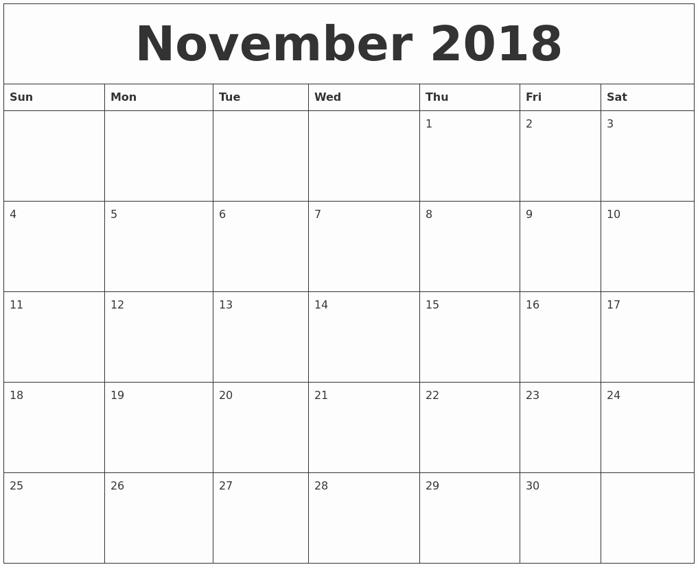 Free 2018 Monthly Calendar Template Lovely October 2018 Free Printable Calendar Templates