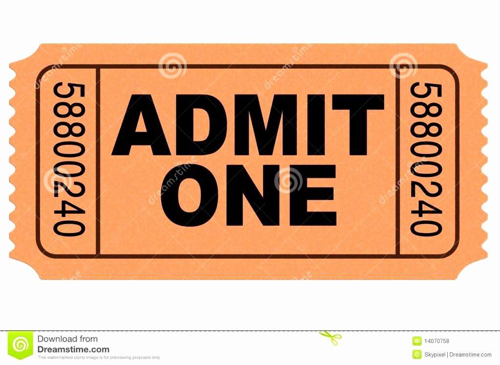 admit one ticket template