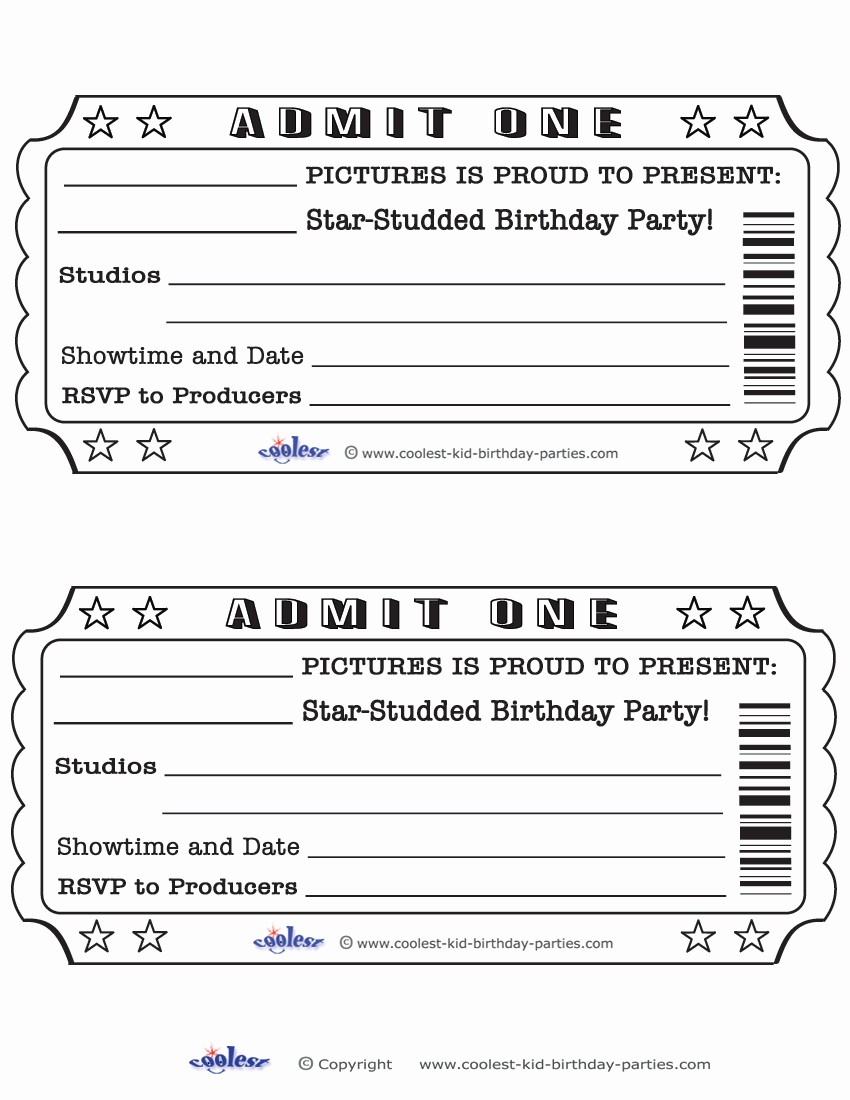 Free Admit One Ticket Template Beautiful 6 Best Of Free Printable Admit E Invitations