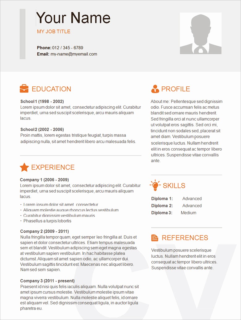 Free and Easy Resume Templates Awesome 70 Basic Resume Templates Pdf Doc Psd