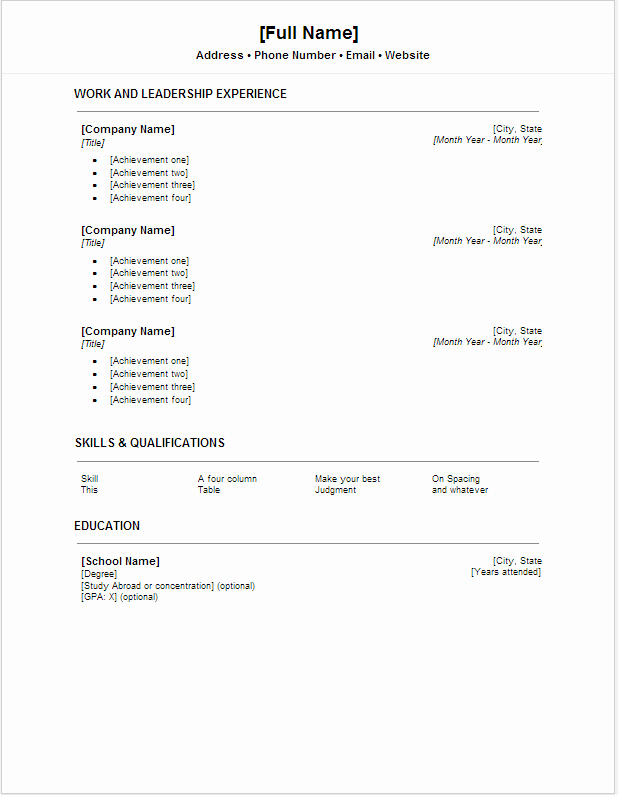 Free and Easy Resume Templates Best Of Free Your Resume Simple Pro Free Resume Download