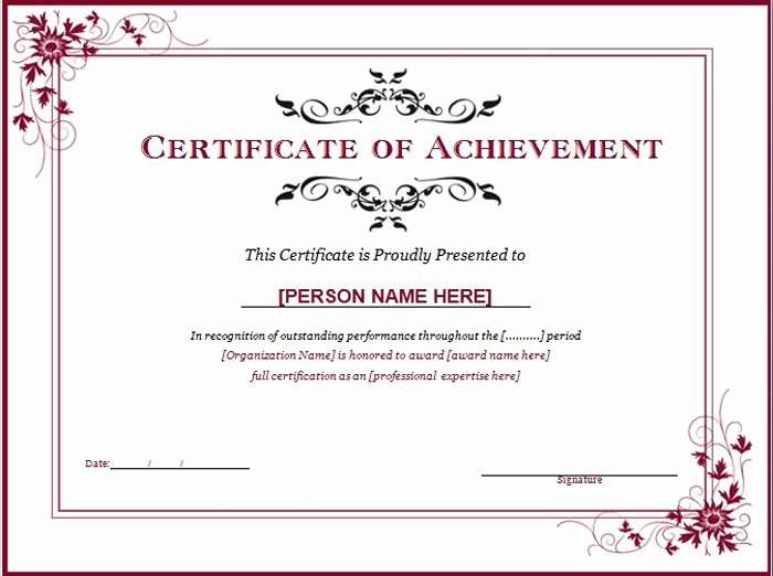 Free Award Certificate Template Word Beautiful Word Award Certification Template