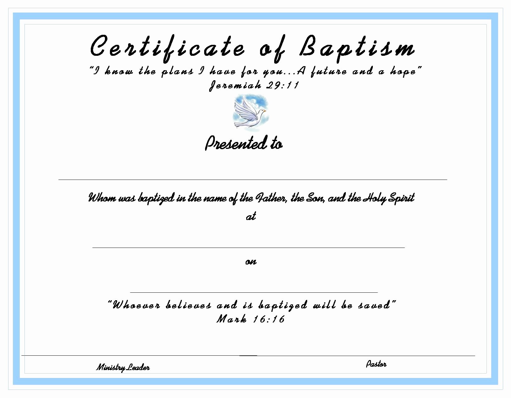 Free Baptism Certificate Template Word Awesome Baptism Certificate for Your