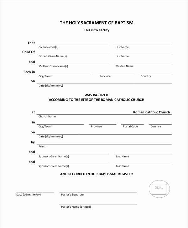 Free Baptism Certificate Template Word Best Of 21 Sample Baptism Certificate Templates Free Sample