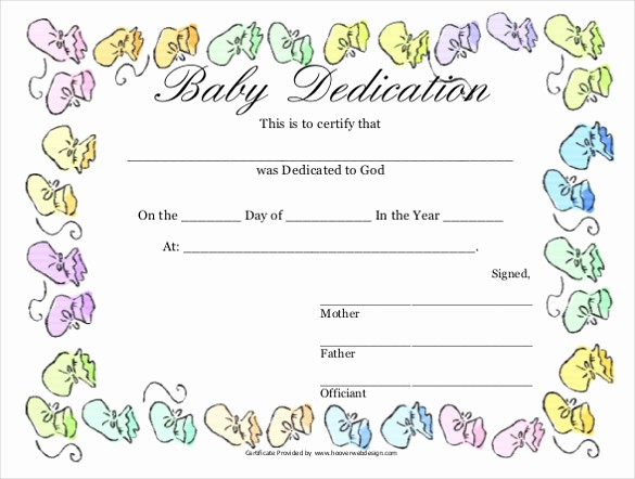 Free Baptism Certificate Template Word Best Of Baby Dedication Certificate Template 21 Free Word Pdf