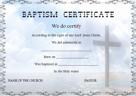 Free Baptism Certificate Template Word Luxury 30 Baptism Certificate Templates Free Samples Word