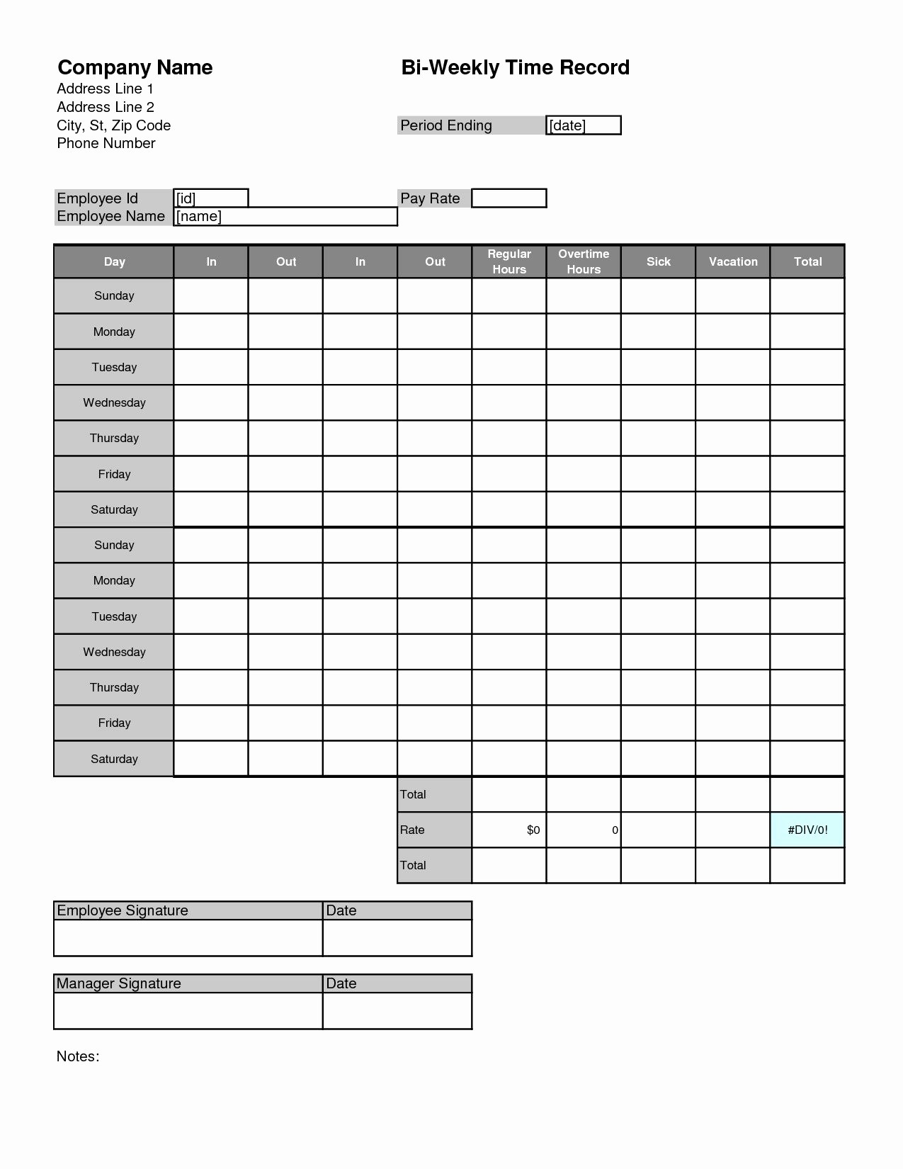 Free Bi Weekly Timesheet Calculator Elegant astonishing Biweekly Timesheet Template Excel