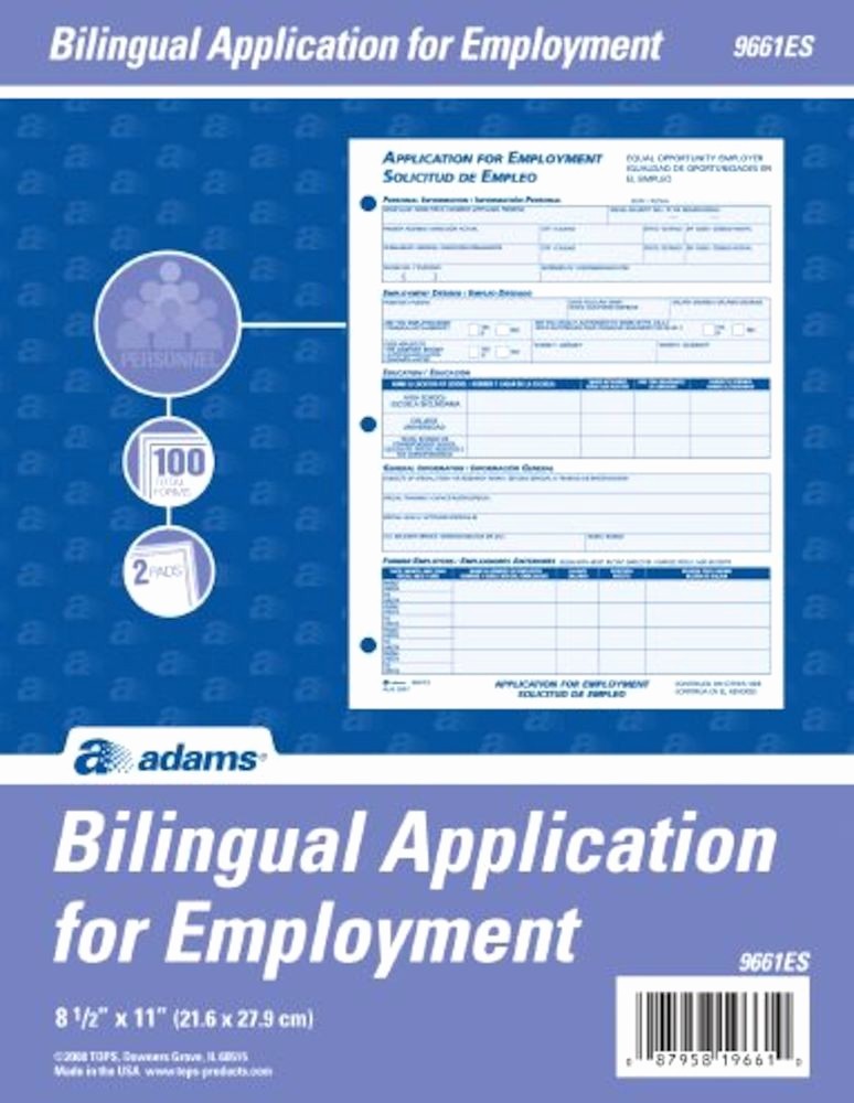 50 Free Bilingual Employment Application Form Ufreeonline Template