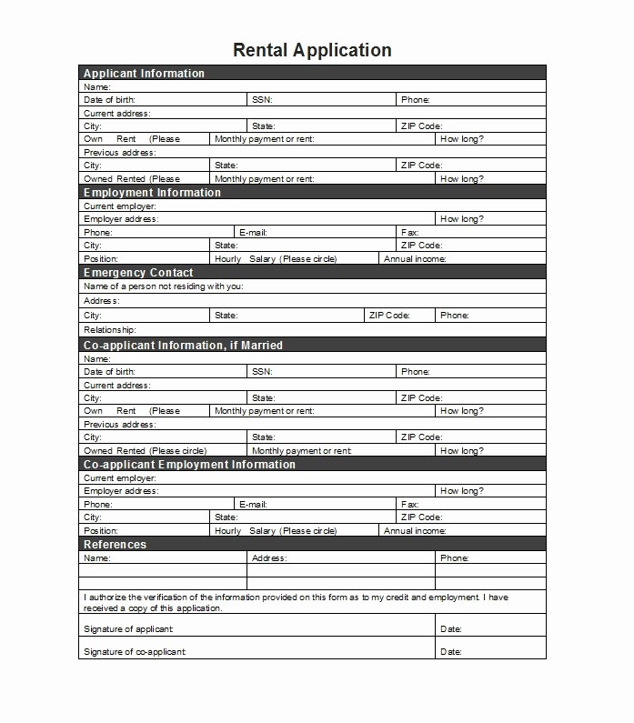 Free Bilingual Employment Application form Lovely 42 Free Rental Application forms &amp; Lease Agreement