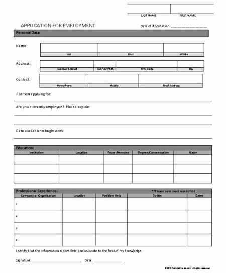 Free Bilingual Employment Application form Luxury Application forms Employment Employee Application forms