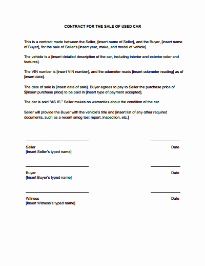 Free Bill Of Sale Contract Beautiful Sales Contract Template Free Download Create Edit Fill