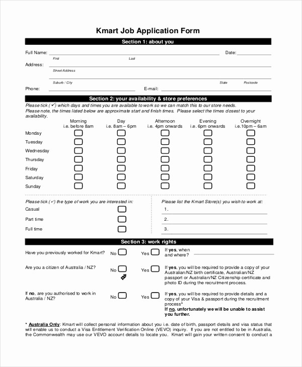 Free Blank Employment Application form Unique Sample Blank Job Application form 8 Free Documents In Pdf