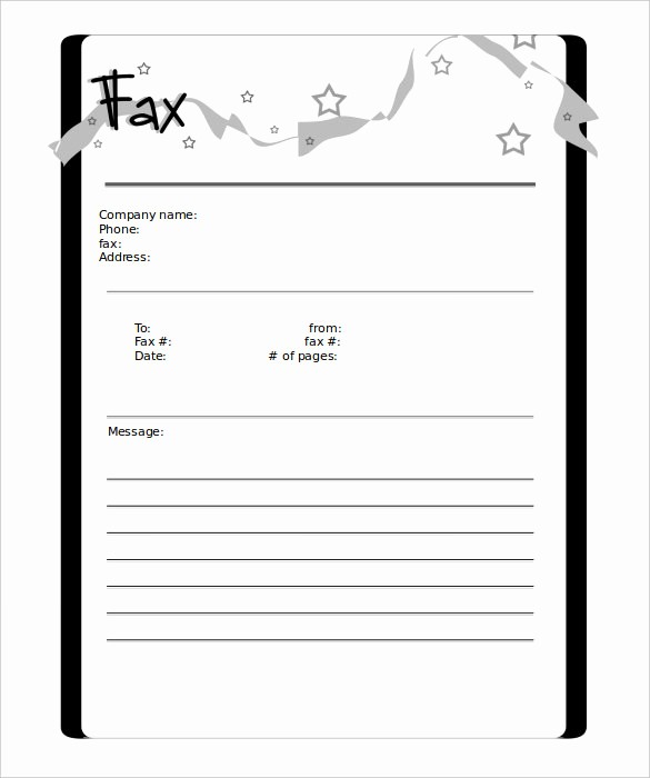 Free Blank Fax Cover Sheet New 9 Blank Fax Cover Sheet Templates Free Sample Example