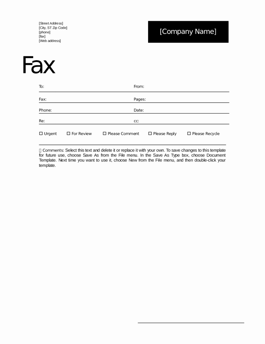 Free Blank Fax Cover Sheet Unique Fax Cover Sheet Template Printable Fax Cover Page Sample