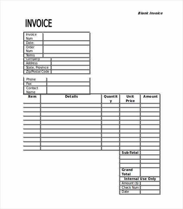 Free Blank Invoice Template Word Awesome 31 Blank Invoice Templates Ai Psd Google Docs Apple
