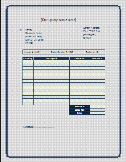Free Blank Invoice Template Word Best Of Blank Invoices In Word