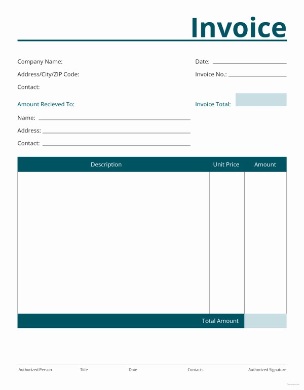 Free Blank Invoice Template Word Luxury 28 Blank Invoice Templates
