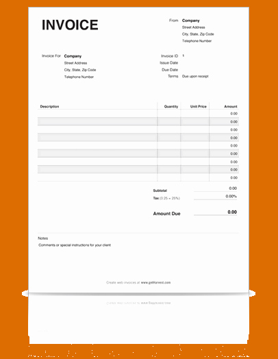 Free Blank Invoice Template Word Luxury Invoice Template Pdf Fillable