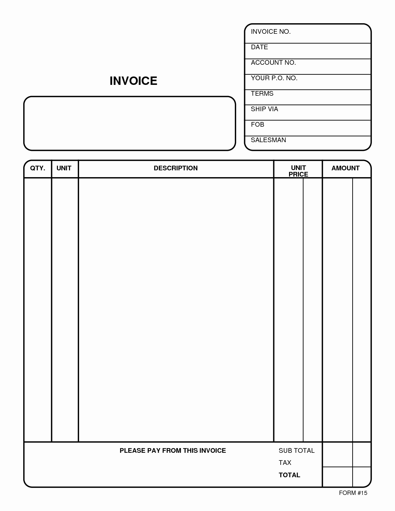 Free Blank Invoice Template Word New Make Invoice Line Free Invoice Template Ideas