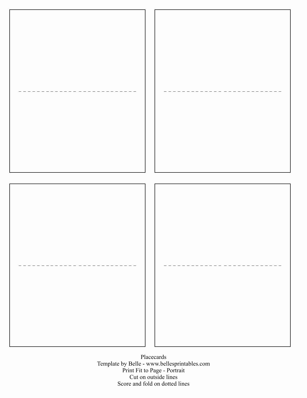 Free Blank Place Card Template Fresh Printable Place Cards Template