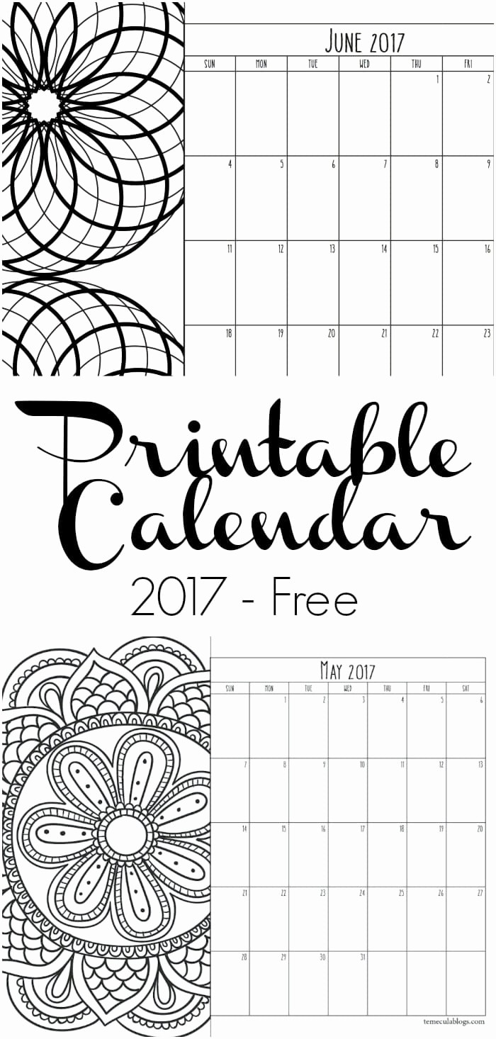 Free Blank Printable Calendar 2017 Luxury Printable Calendar Pages · the Typical Mom