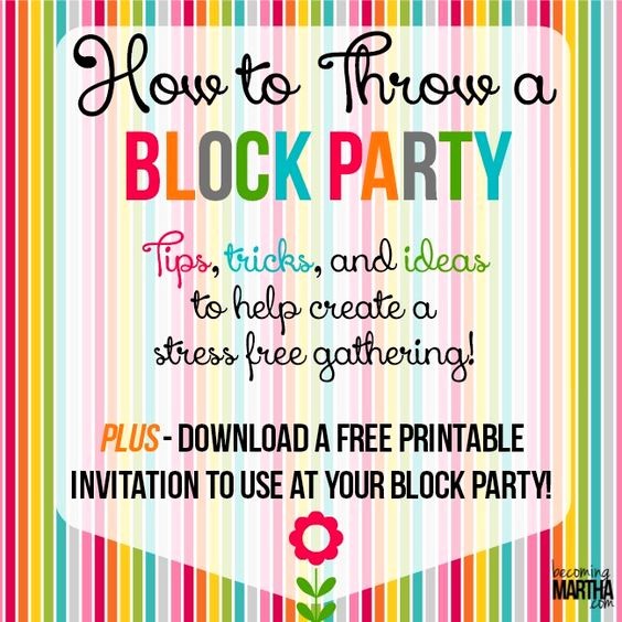 Free Block Party Flyer Template Awesome How to Throw A Block Party Printable Invitation Template